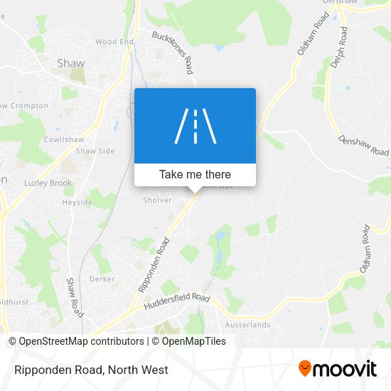 Ripponden Road map