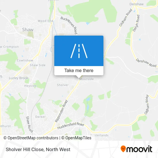 Sholver Hill Close map