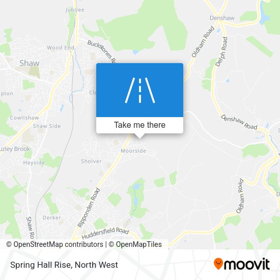 Spring Hall Rise map