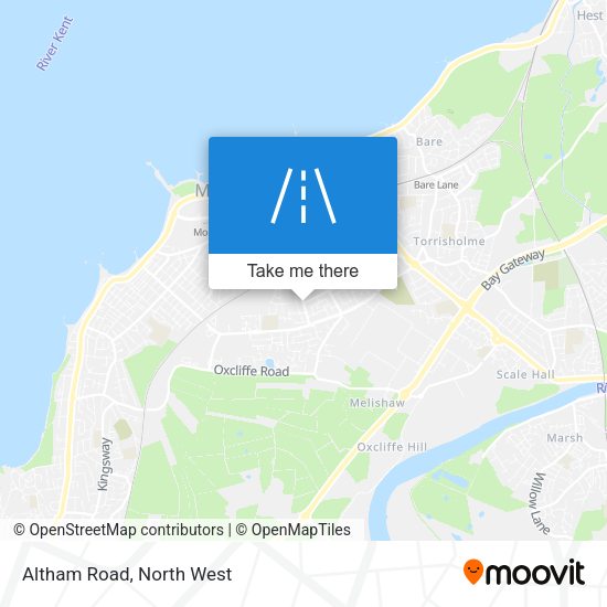 Altham Road map