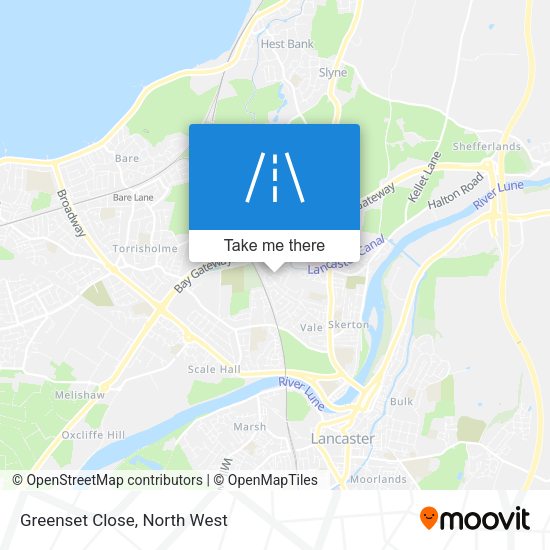 Greenset Close map