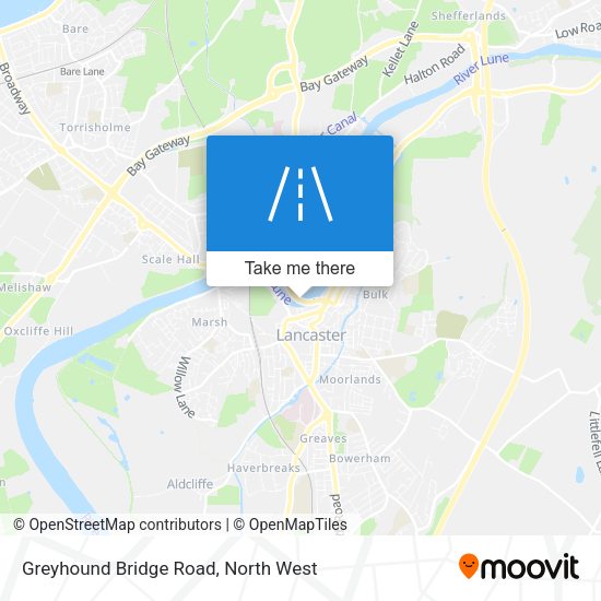 Greyhound Bridge Road map