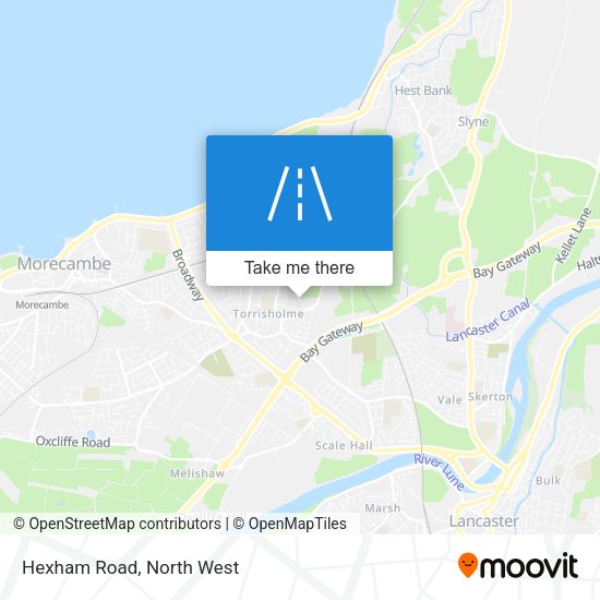 Hexham Road map
