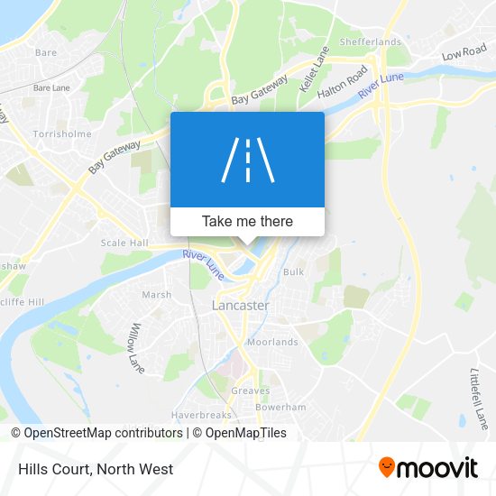Hills Court map