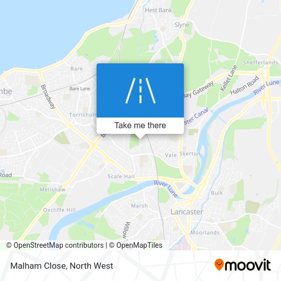 Malham Close map