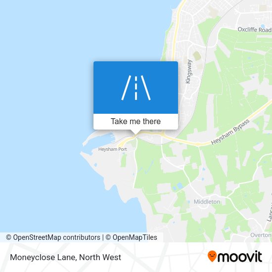 Moneyclose Lane map