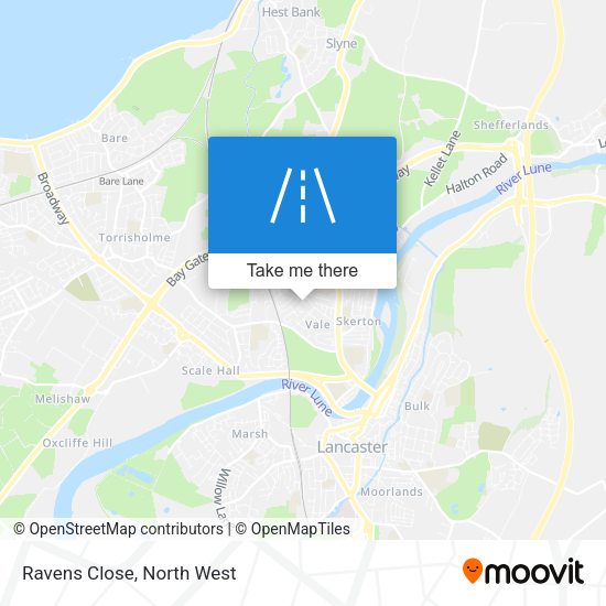 Ravens Close map