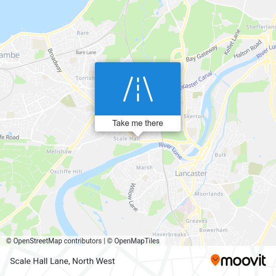 Scale Hall Lane map