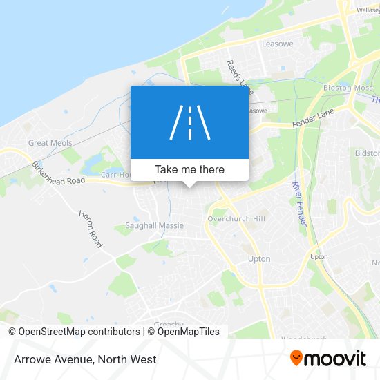 Arrowe Avenue map
