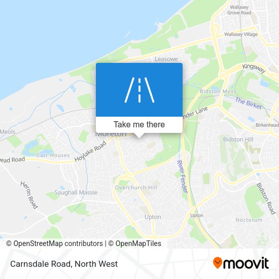 Carnsdale Road map