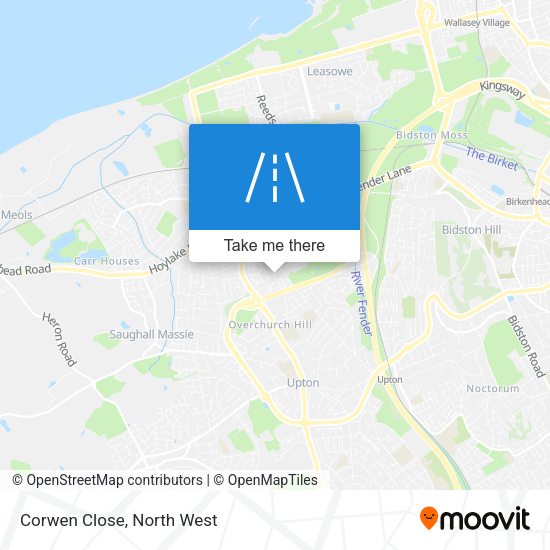 Corwen Close map