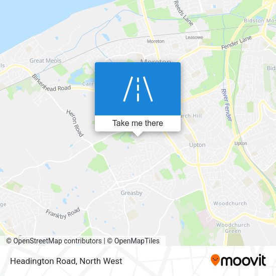Headington Road map