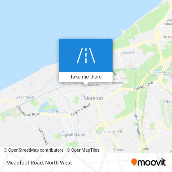 Meadfoot Road map