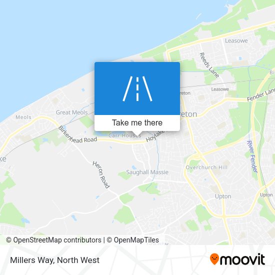 Millers Way map