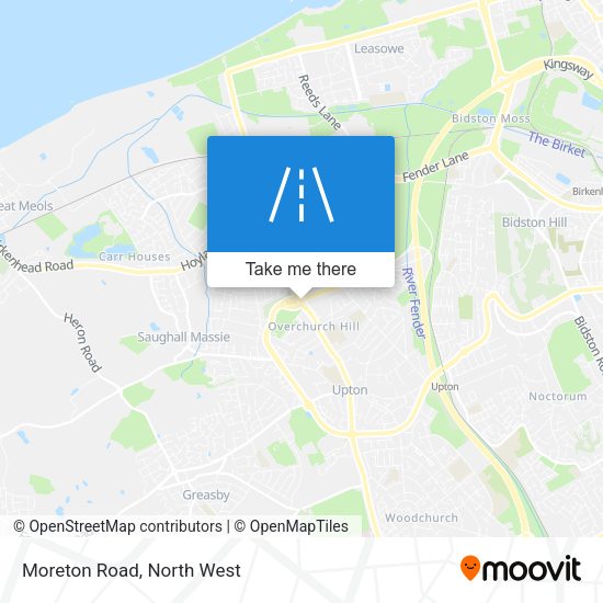 Moreton Road map