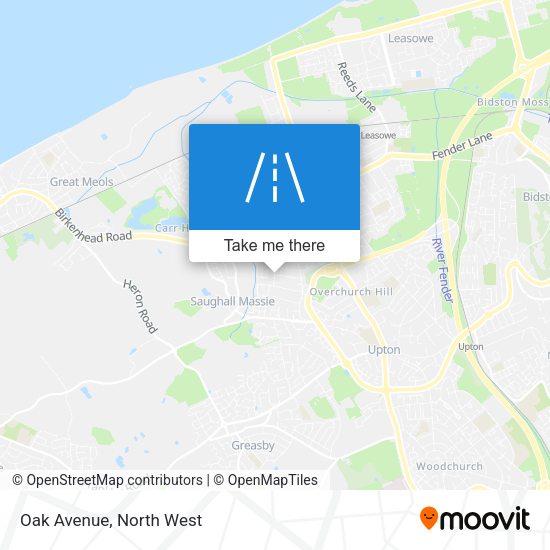 Oak Avenue map