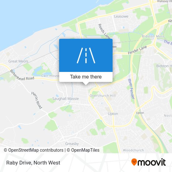 Raby Drive map