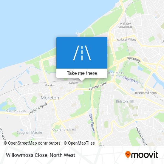 Willowmoss Close map
