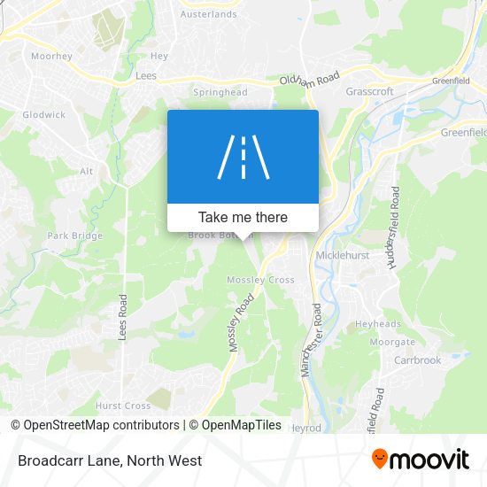 Broadcarr Lane map