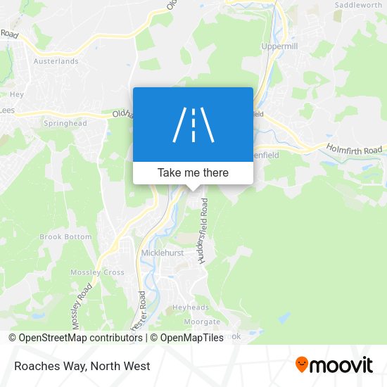 Roaches Way map