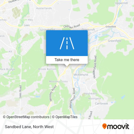 Sandbed Lane map