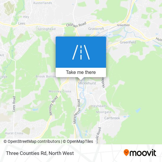 Three Counties Rd map