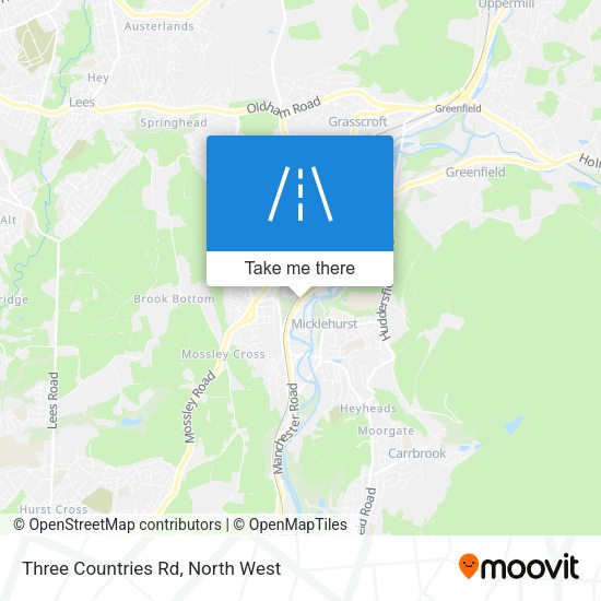 Three Countries Rd map