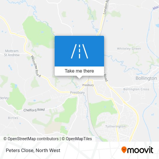 Peters Close map