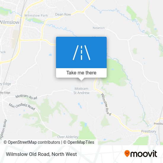 Wilmslow Old Road map
