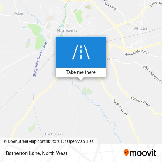 Batherton Lane map