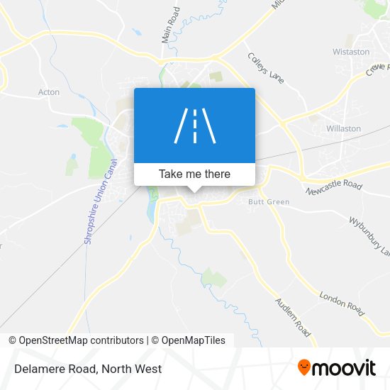 Delamere Road map