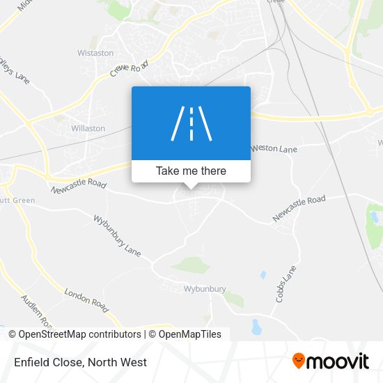Enfield Close map