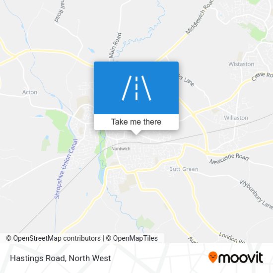 Hastings Road map