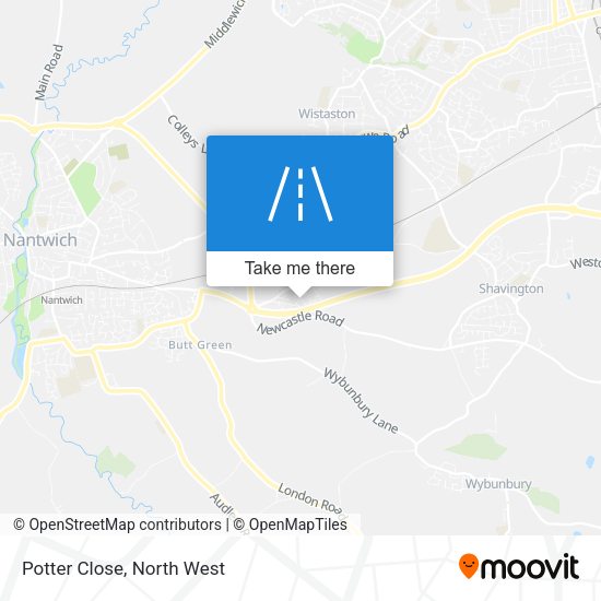 Potter Close map