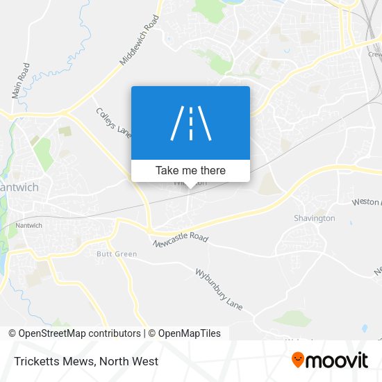 Tricketts Mews map