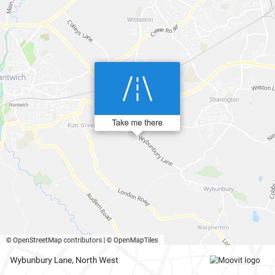 Wybunbury Lane map