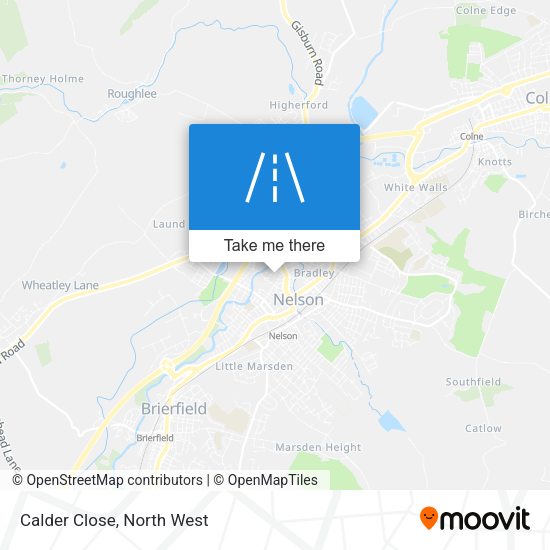 Calder Close map