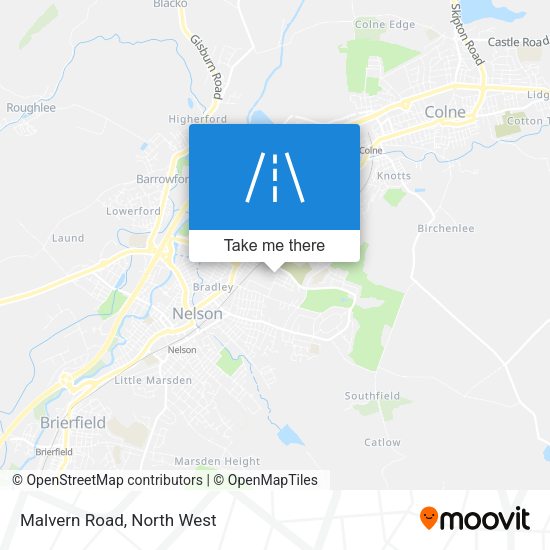 Malvern Road map