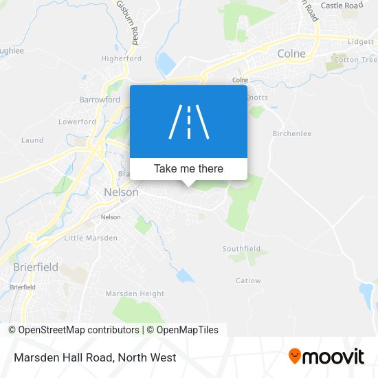 Marsden Hall Road map