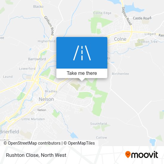 Rushton Close map
