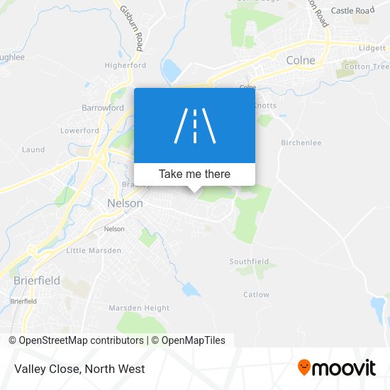 Valley Close map