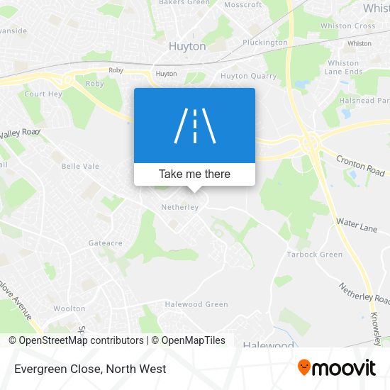 Evergreen Close map