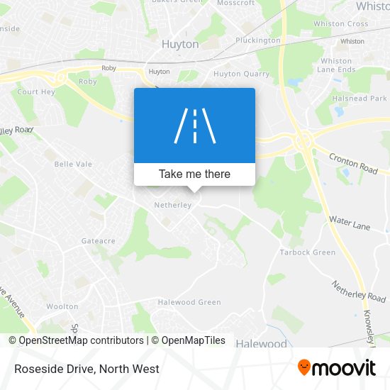 Roseside Drive map