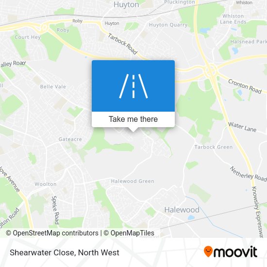 Shearwater Close map