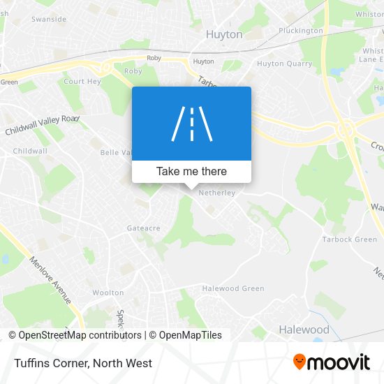 Tuffins Corner map