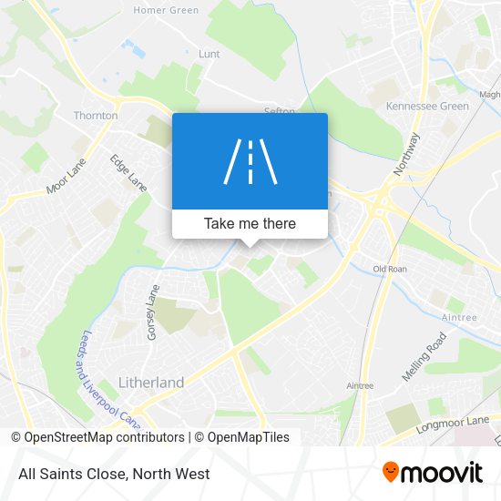 All Saints Close map