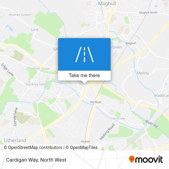 Cardigan Way map