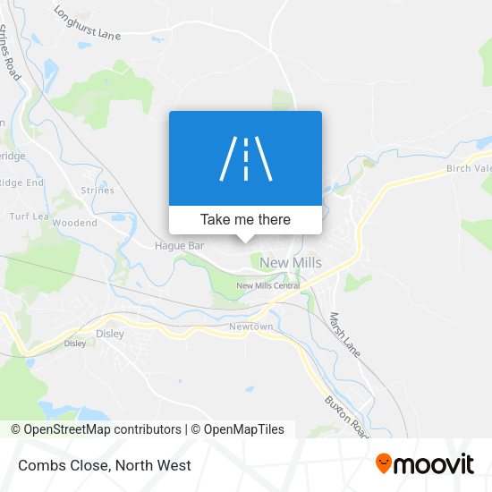 Combs Close map