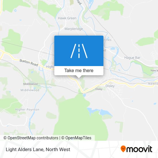 Light Alders Lane map