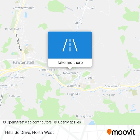 Hillside Drive map